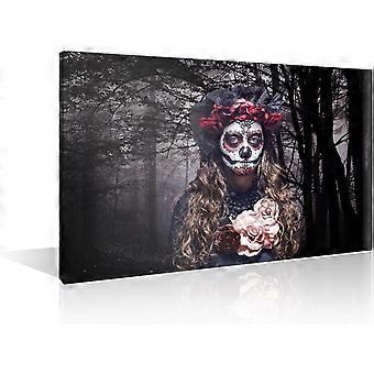 Caveira de Açúcar Bonito Abstrato Santa Muerte Conceito de Madeira Jigsaw Jogo de Quebra-cabeça 1000 Peças