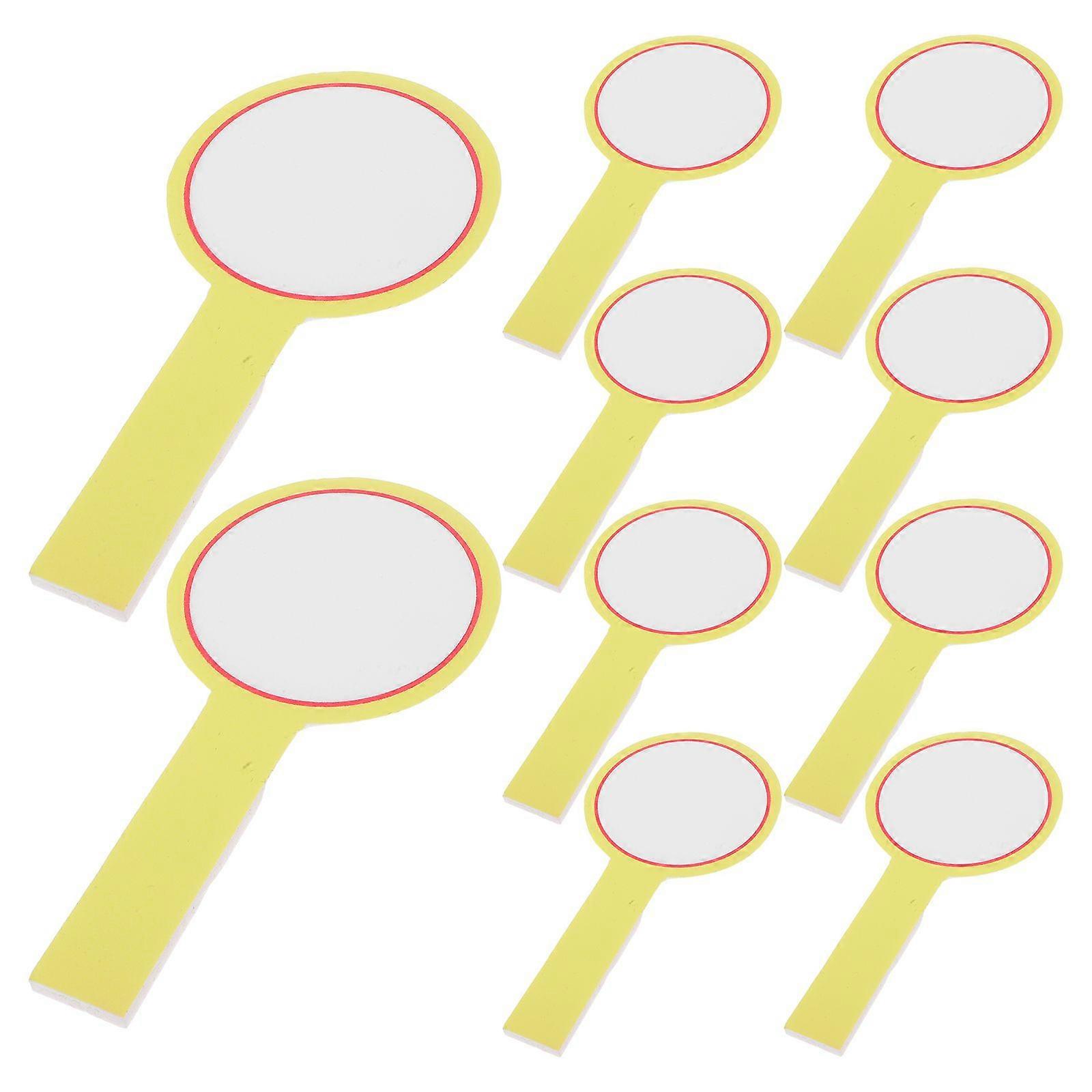 10pcs White Boards Handheld Boards For Classroom Voting Paddles Teacher Reusable Paddles With Dry Erase Function For Students And Teachers