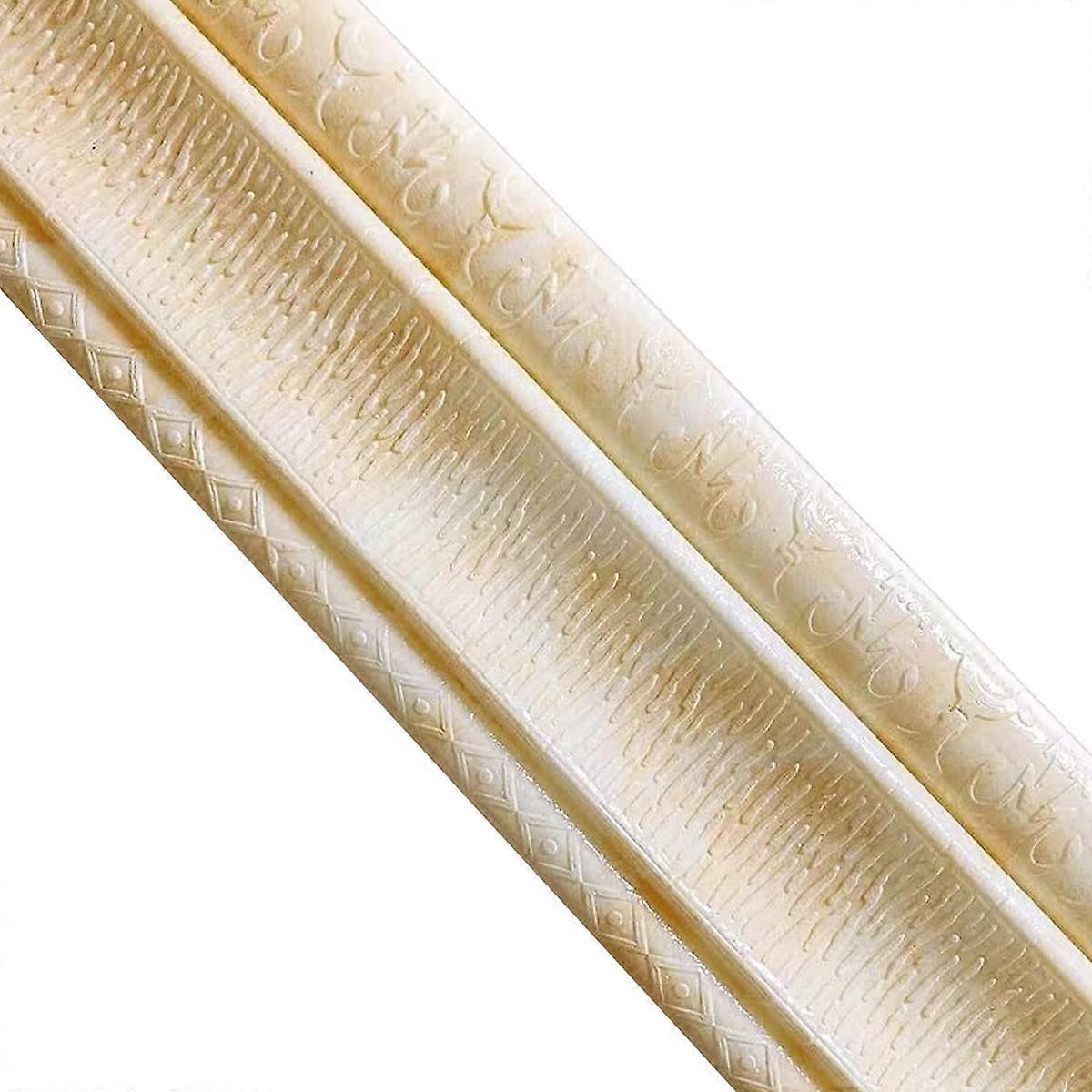 Wallpaper Border 3D Form-Part Stickers Self-Adhesive Wall Cladding Baseboard Decor For Household G Yellow Dragon Jade