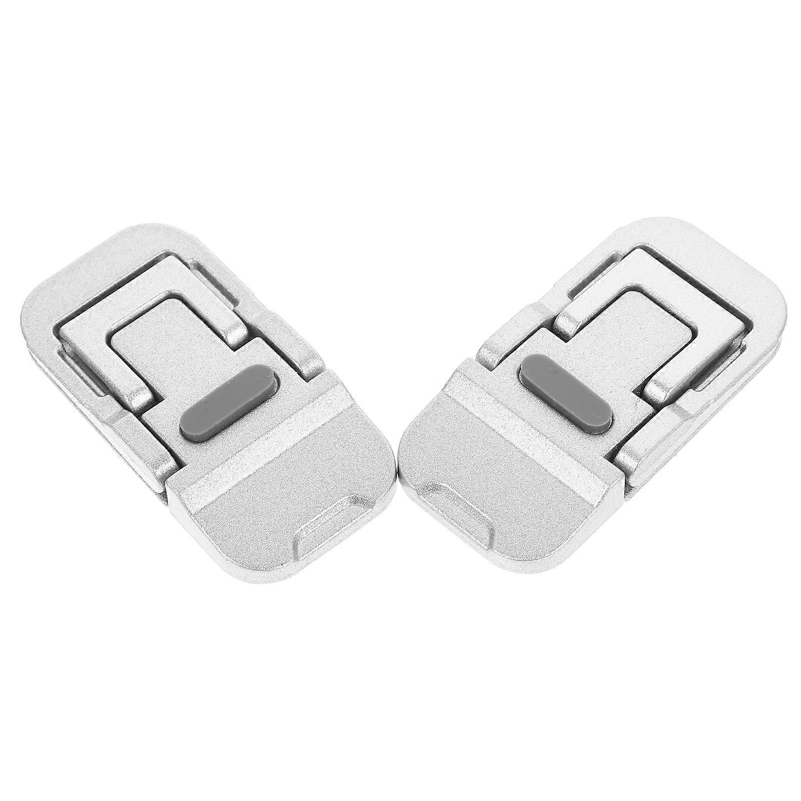 Laptop Stand Foldable Ergonomic Support Silver Color Zinc Alloy Material Cooling Function 2Pcs