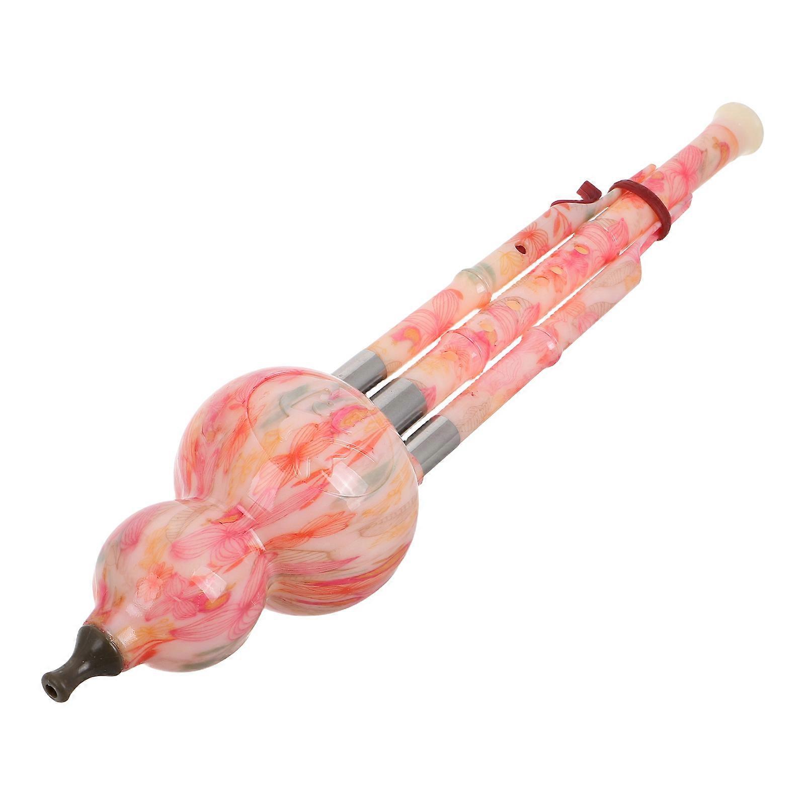 Hulusi Flute C Key Musical Instrument Traditional Chinese Wind For Student Beginner 41.00X8.00X8.00CM Resin 1Set