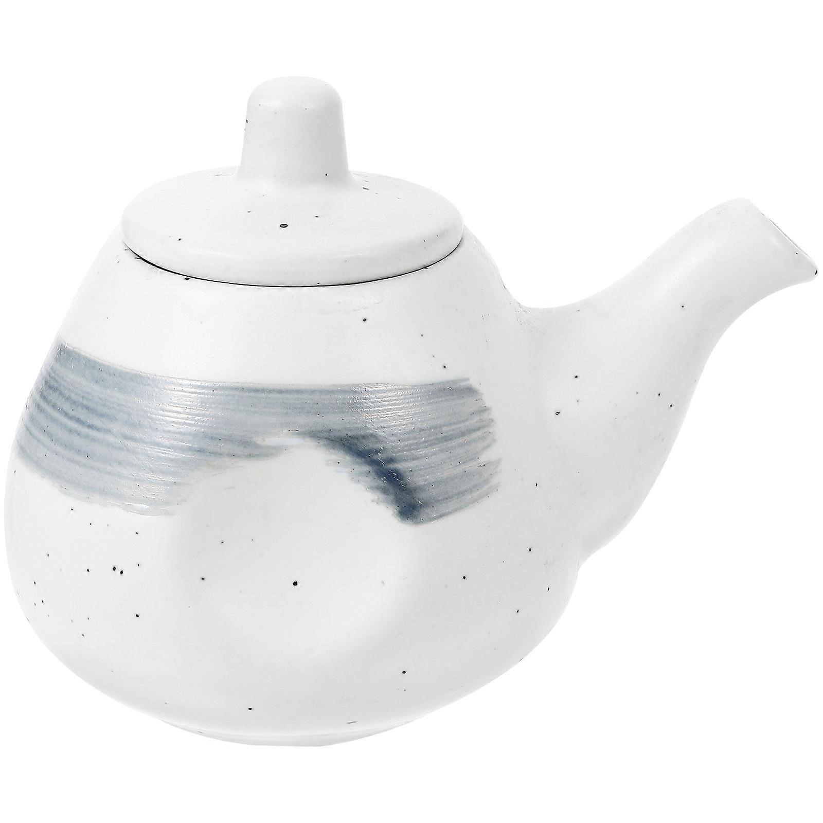 Ceramic Oil Dispenser Bottle Multi Function Soy Sauce Vinegar Kettle Heat Resistant Easy Pour Spout Kitchen Accessory