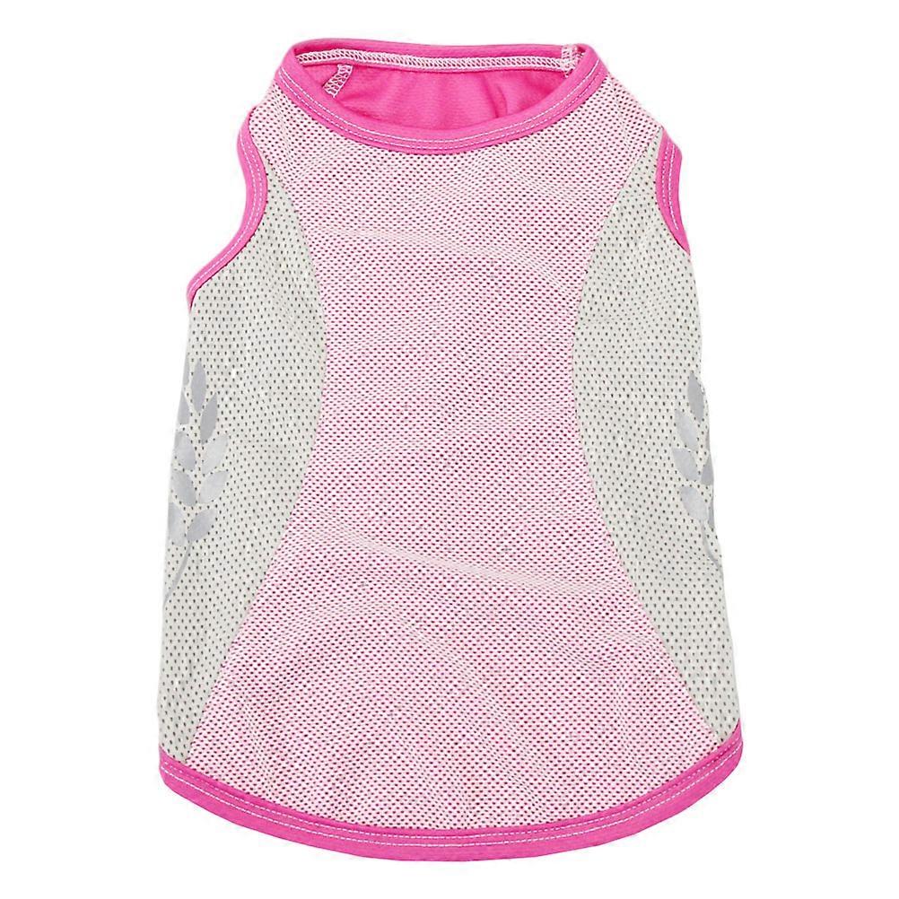 Dog Summer Cooling Vest Pink Xl Polyester Breathable Comfortable 1Pcs