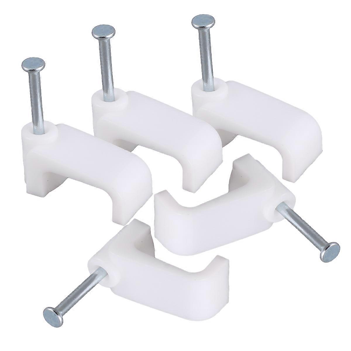 Surface Fixing Cord Hanger Clamp Plastic Cable Clips For Desktop Organization 100Pcs