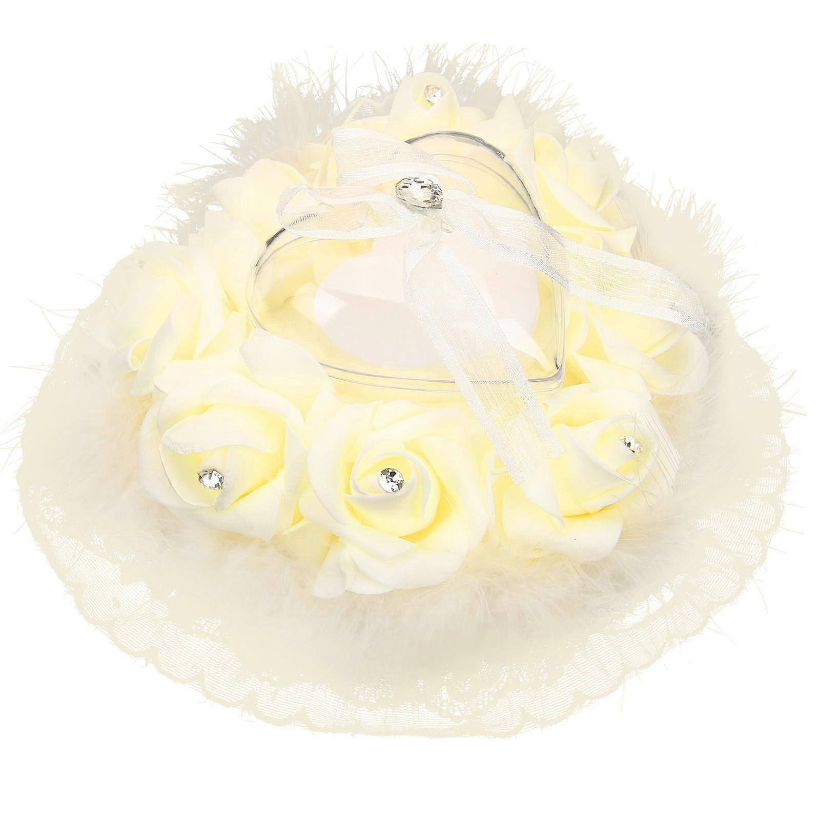 Wedding Accessories For Reception Ring Bearer Pillow Lace Satin 15.2x14.9CM Special Occasions 1Pack