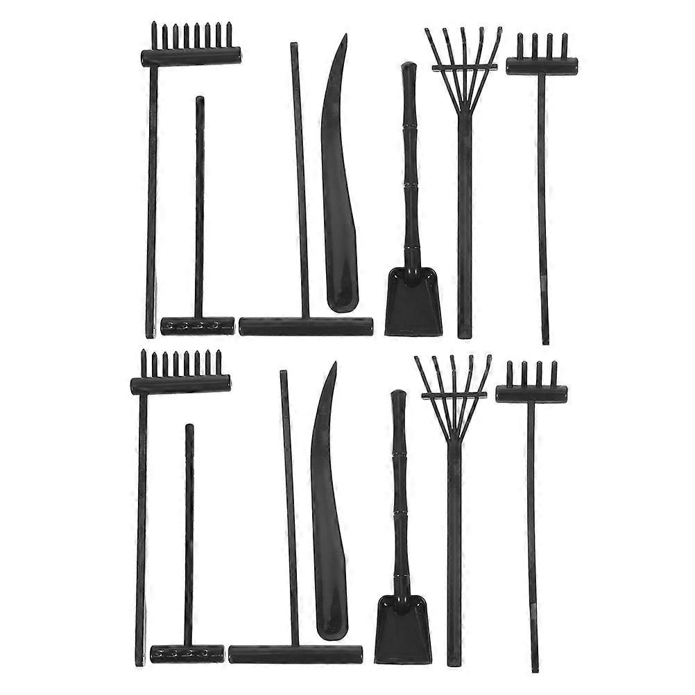 Mini râteau de jardin ensemble Zen Garden Rake Débutants Méditation Aide Décoration de la maison 5.5 2.4 0.3in 1Set