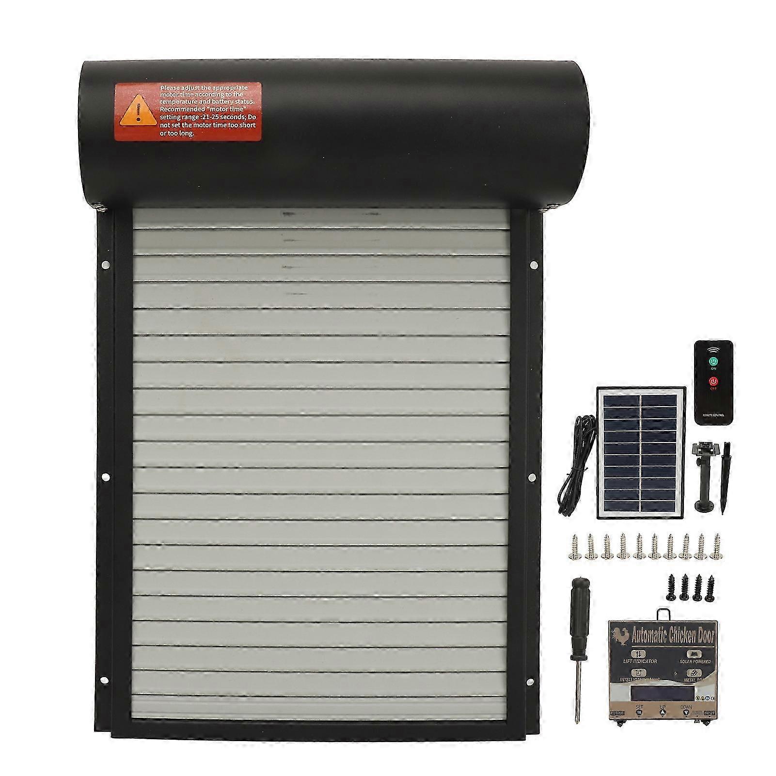 Automatischer solarbetriebener Hühnerstall-Türöffner mit Lichtsensor-Timer-Fernbedienung
