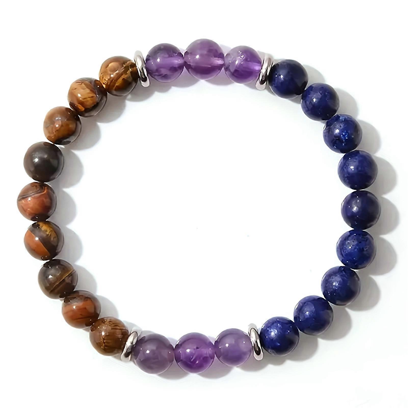 Men Tiger Eye Bracelet Stackable Stretch Beads Bracelet Birthday Present