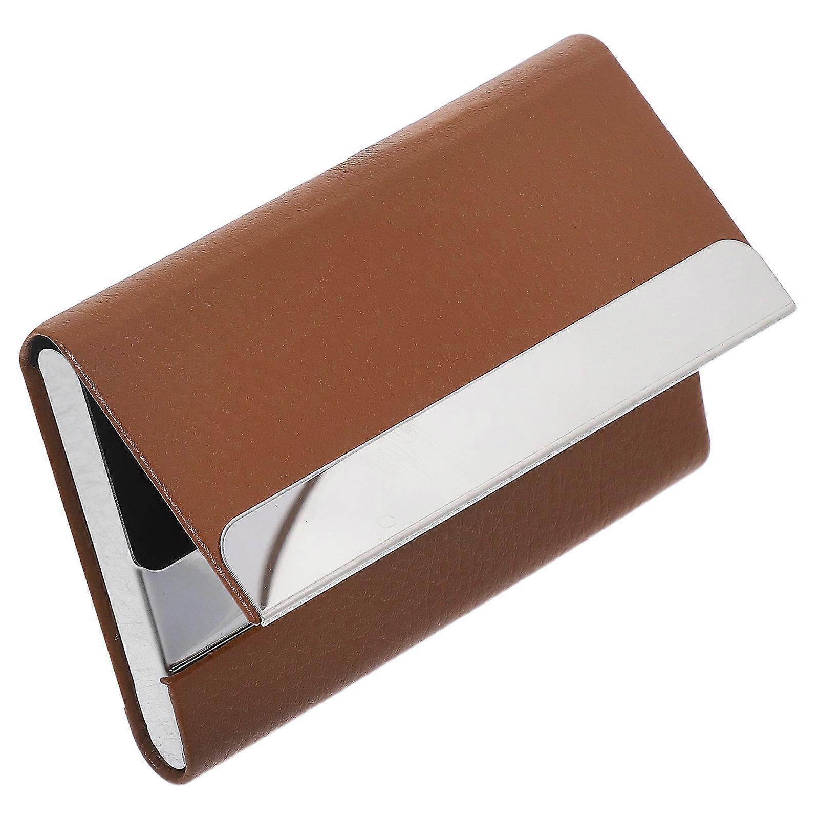 Rustic Card Case Slim Business Card Holder Protection from Damage for Men and Women Portable Organizer 9.40X6.50X1.40CM 1Pcs