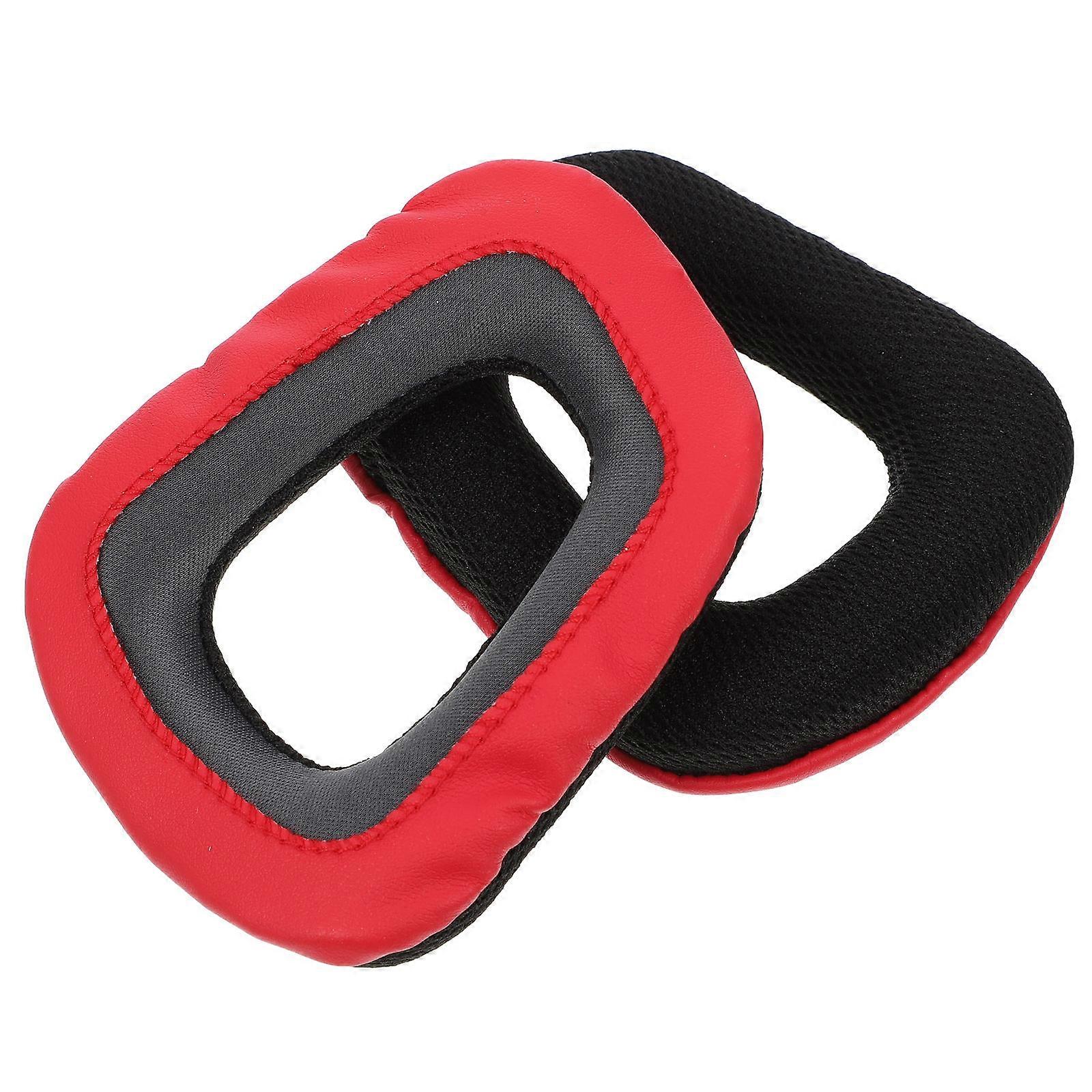 Replacement Headphone Ear Pads Breathable Mesh for G930 G430 Daily Use Red Black 1Pair