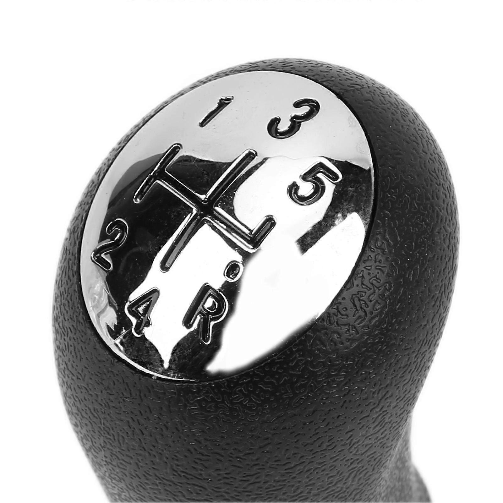 Replacement Gear Knob for CLIO III 2005-2009, Silver and Black, 5 Speed