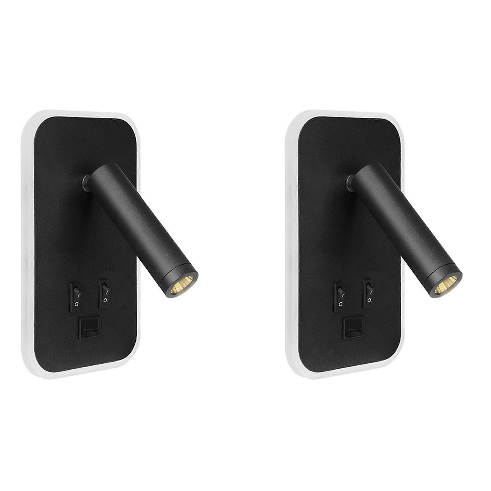 Wall Light Backlight USB Charging 330 Degree Rotation Adjustable Wall Lamp Bedside Study Reading Sco