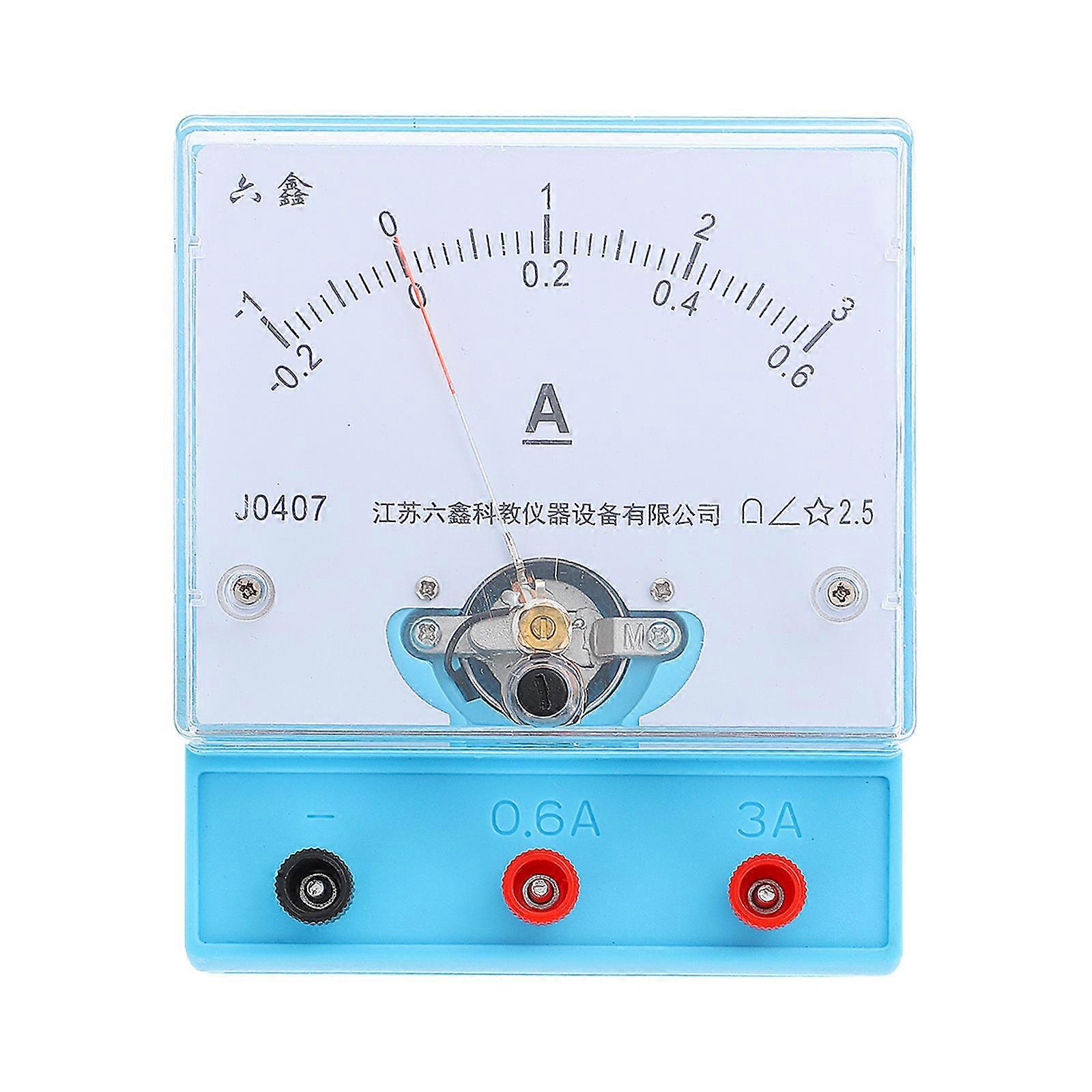 Practical Ammeter Push-Type Ammeter Laboratory Electricity Experiment Plastic Material 1Pcs