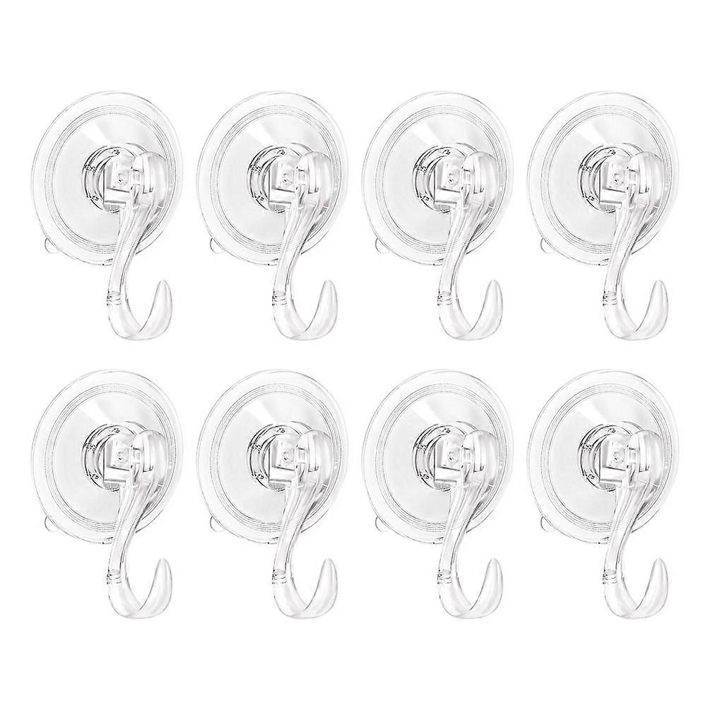 Suction Hooks Heavy Duty Suction Cup Hooks For Showers Bathroom Accessories Transparent 7x7x5cm Wall Protection 8Pcs