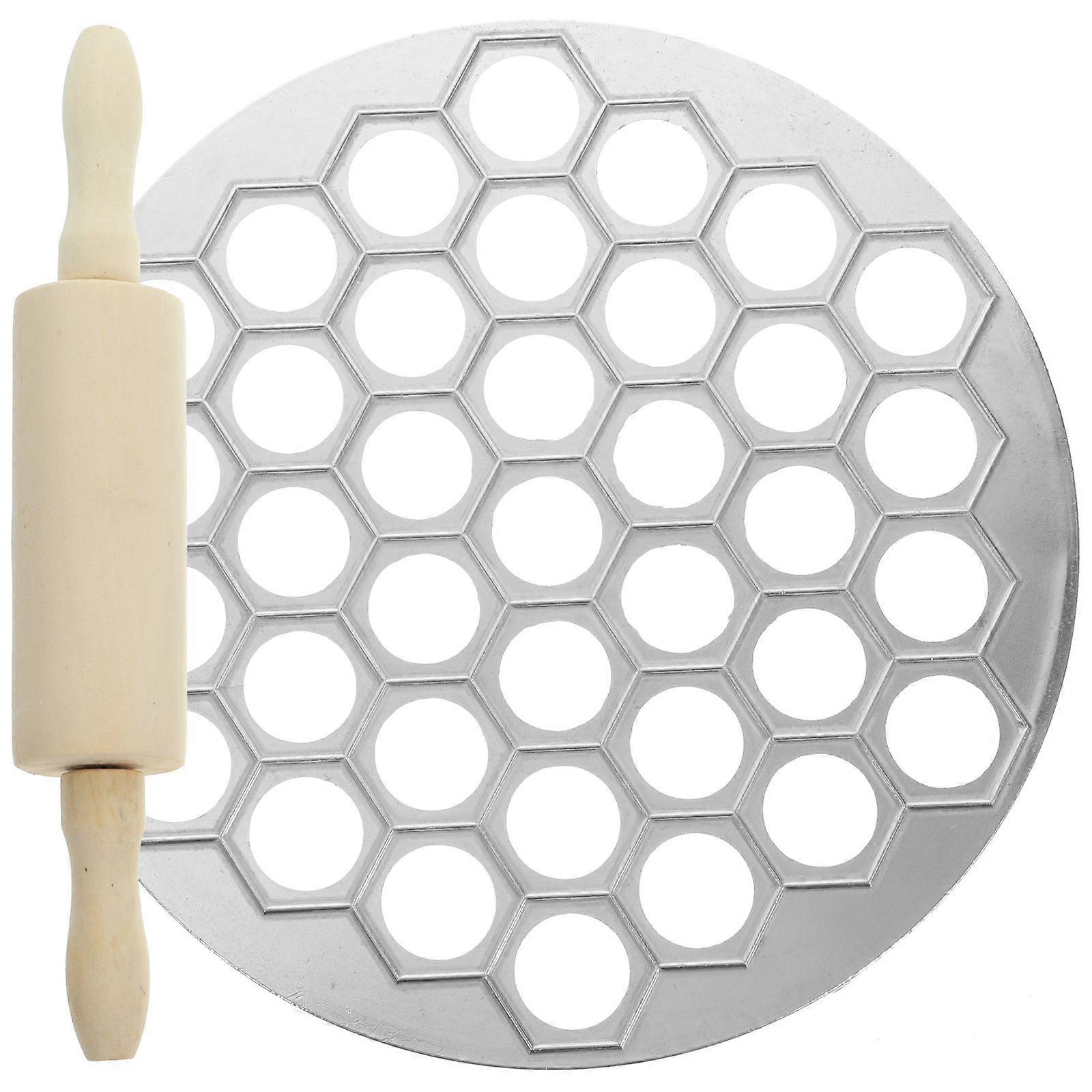 1 Set Russian Ravioli Maker Mould Dumplings Mold Pelmeni Maker Dumpling Mold with Rolling Pin