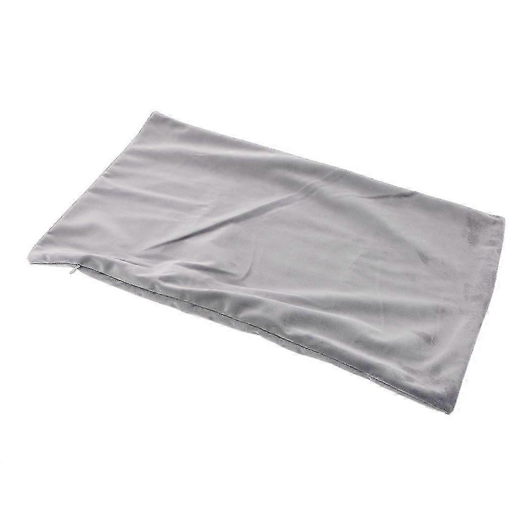 Soft Velvet Solid Color Throw Pillow Covers Cushion Case Gray
