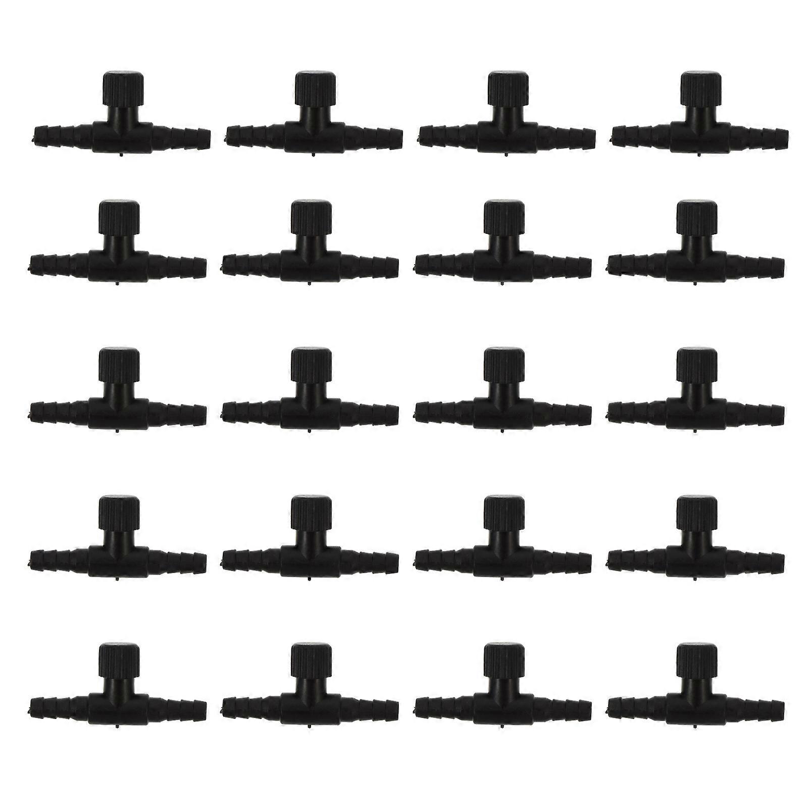 Tube Connector Inline Tubing Connector Bubble Size Adjustment For Aquarium 1.57X0.79X0.39in 30Pcs