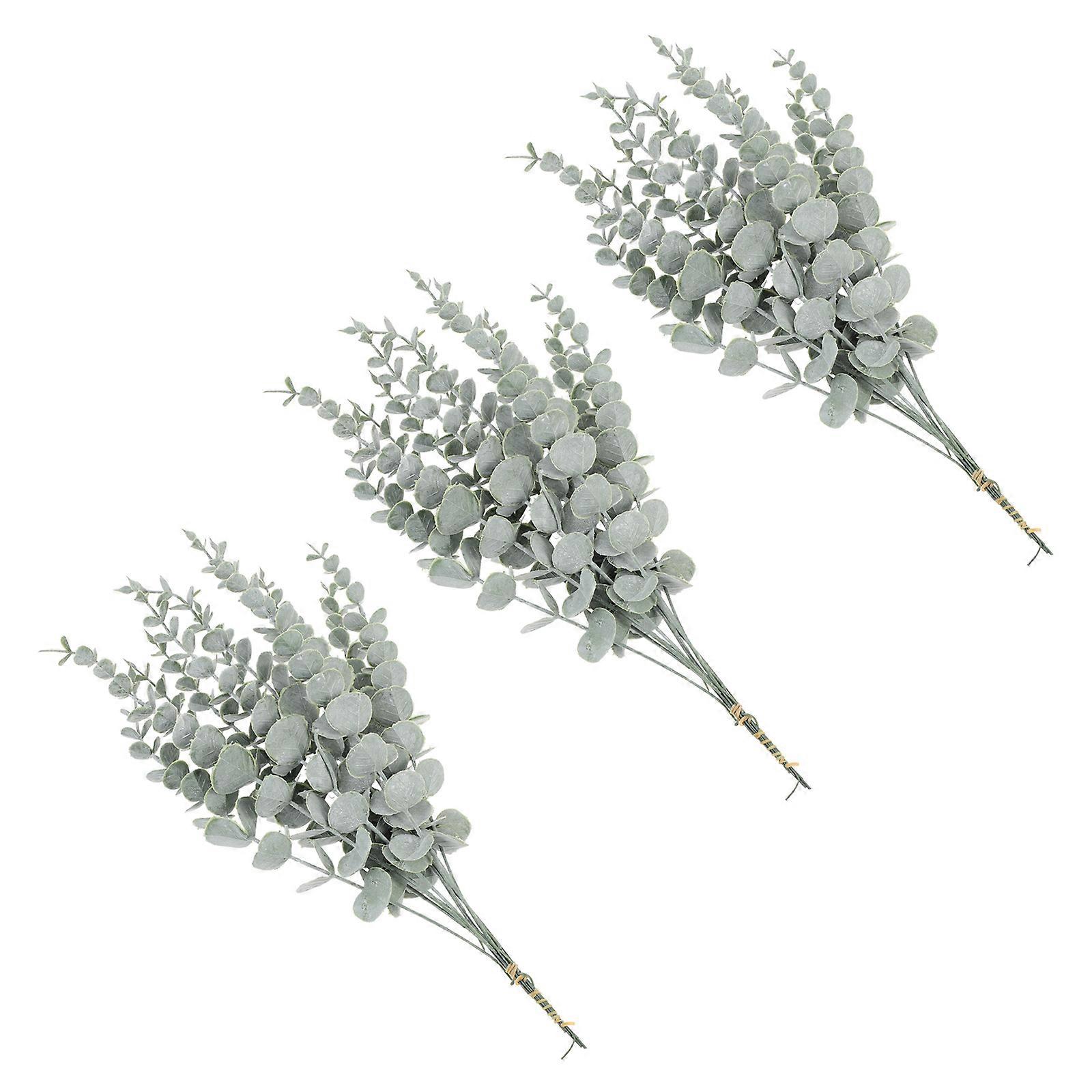 Plastic Simulation Eucalyptus Leaf 36Pcs Multi Color Fake Leaves for Vividly Realistic Decor