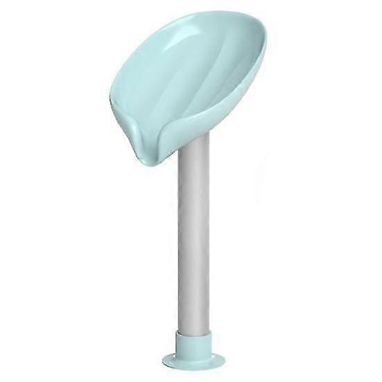 Leaf-shaped Soap Box Perforated Free Standing Suction Cup Storage Rack Organizer