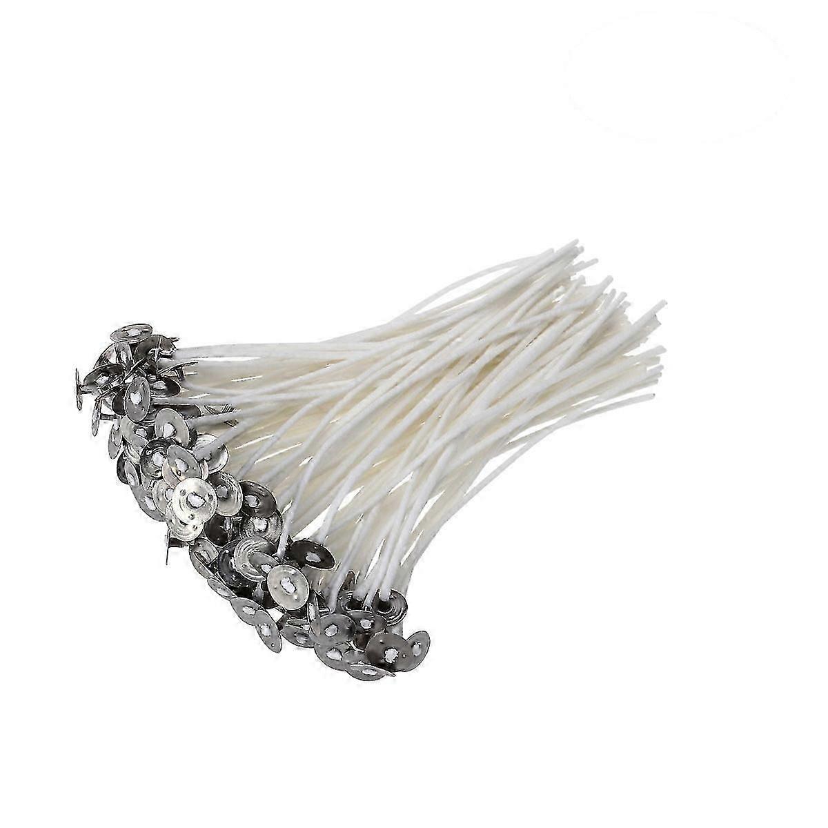 100pcs Candle Wicks Low Smoke Cotton Core with Tabs for Candle Making Candle DIY Craft Project (8CM)