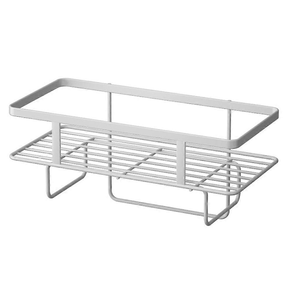 White Steel Storage Rack for Home Bathroom Easy to Install and Use 1pc