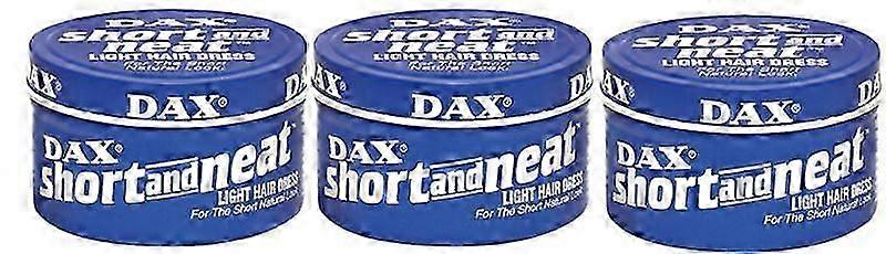 DAX Short and Neat Hair Wax - جل تصفيف قوي (3 عبوات ، 99 جم لكل منهما)
