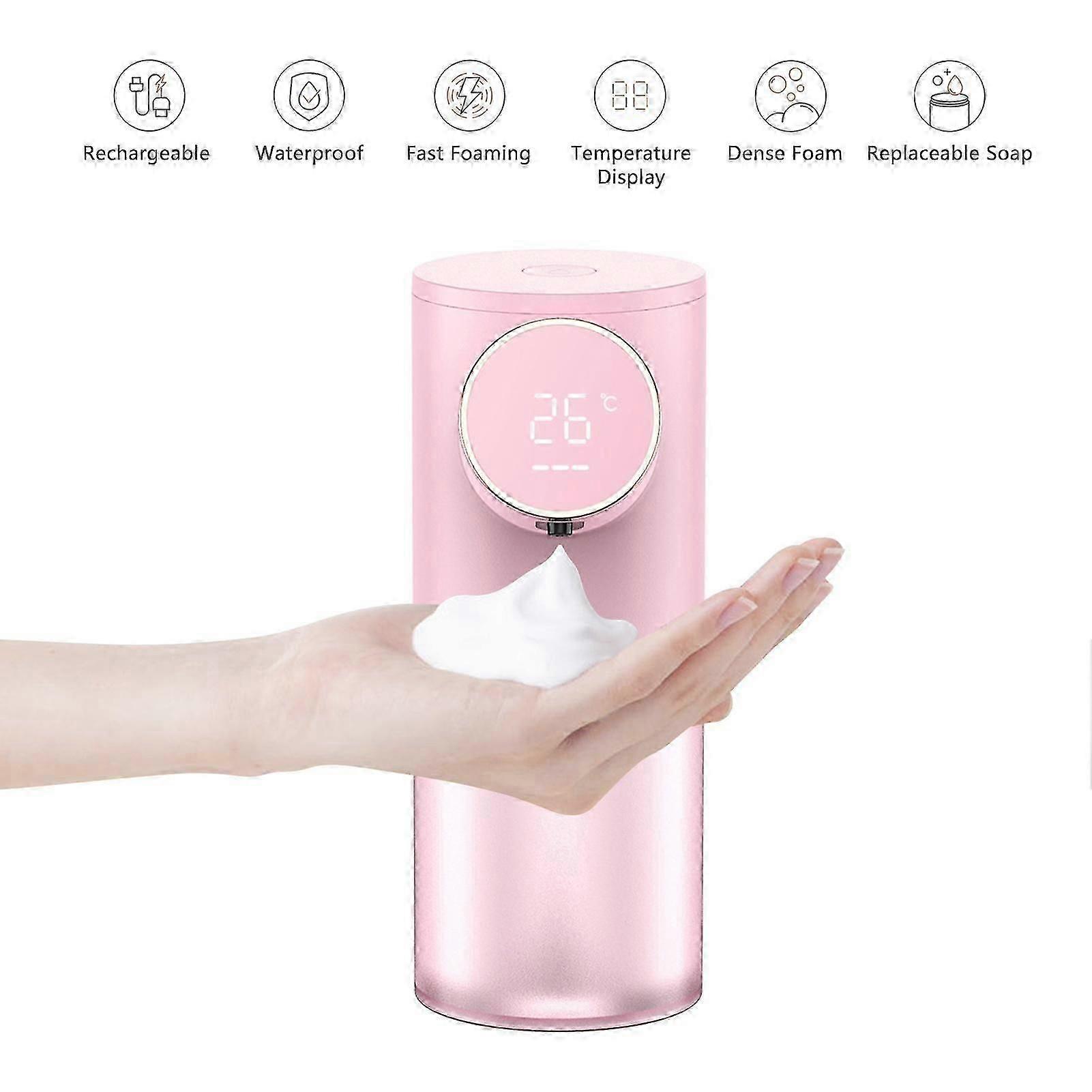 Auto Soap Dispenser Touchless 320ML Capacity Temperature Display Dense Foam Hands Washing Machine 1500mAh Rechargeable Automatic Soap Dispensers
