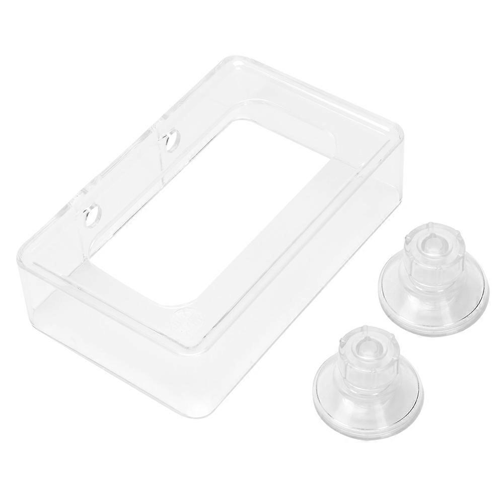 Acrylic Simple Installation Fish Food Feeder Feeding Ring for Fish Tank Aquarium with Suction Cup<br>(L )