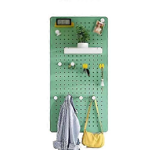 Metal Pegboard Wall Organizer with Hooks for Home Office and Kitchen, Style 3, Durable Steel Construction, 16"x32"