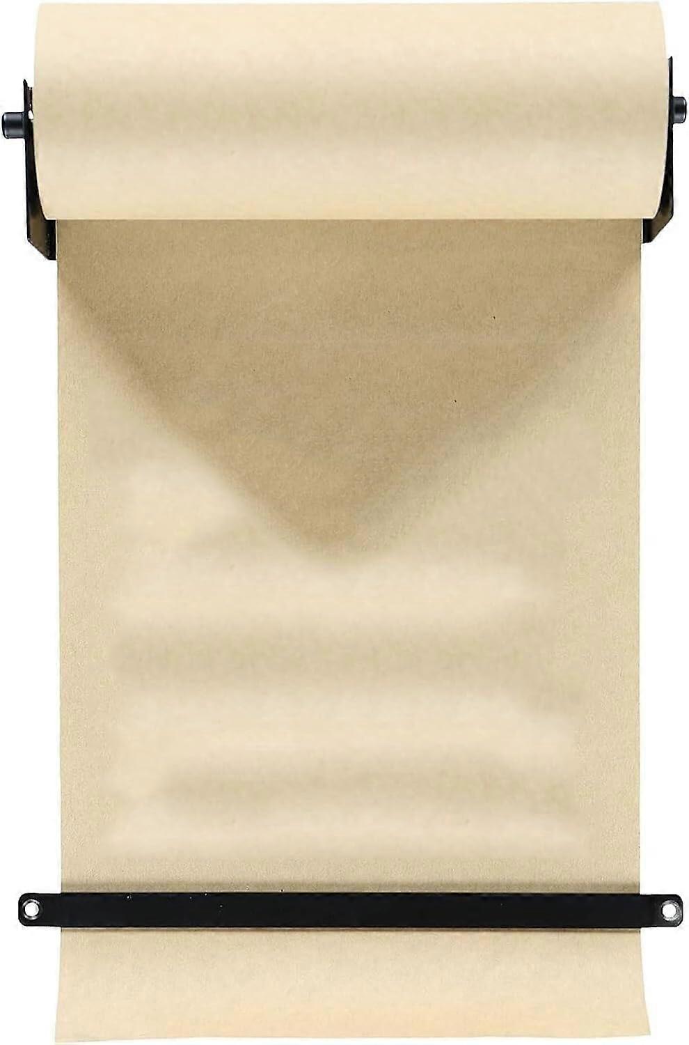 Kraft Roll Holder Hanging Paper Roll Dispenser and Cutter (97cm/38inch Wide)