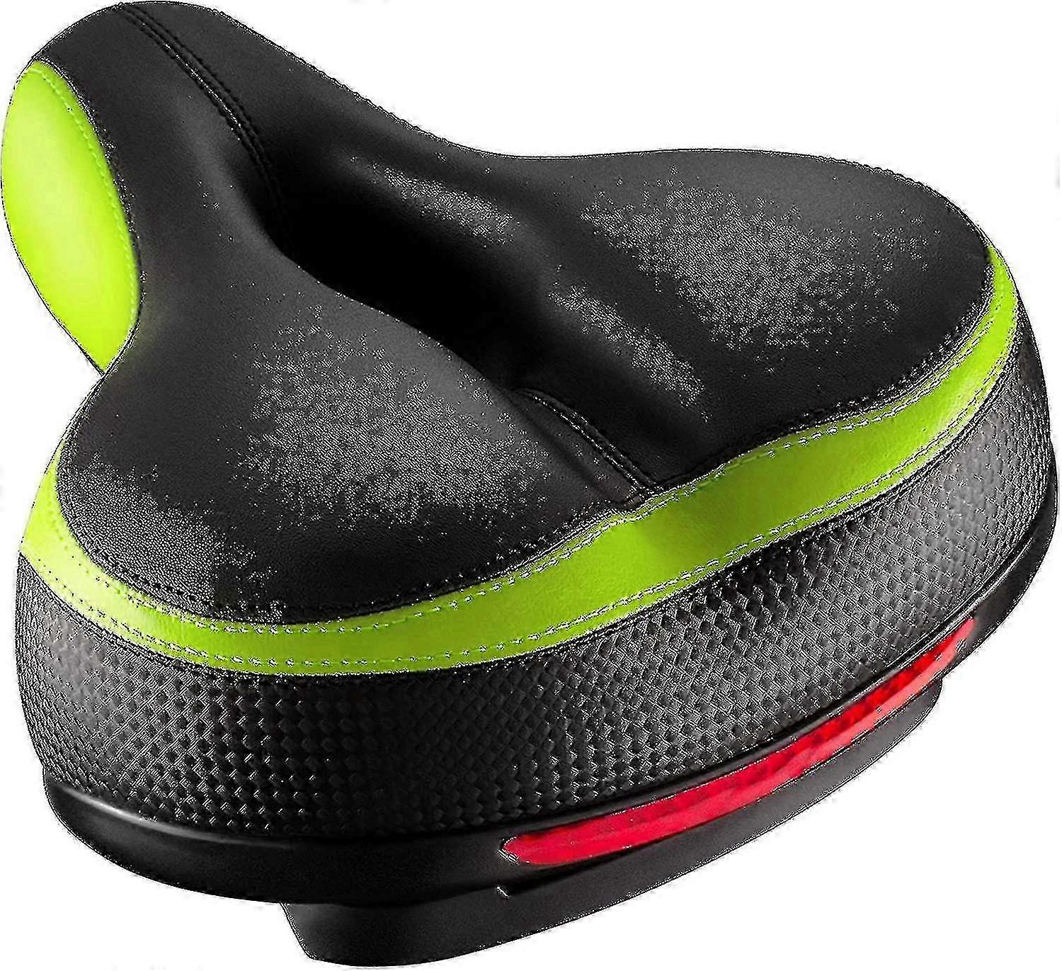 Comfortable Bicycle Seat with Dual Absorbing Memory Foam for Replacement and Reflective Tape