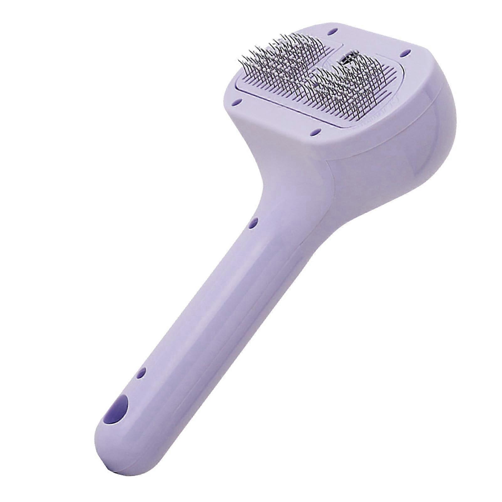 Cat Steam Comb for Hair Loss, Rechargeable Self-Cleaning Spray Comb for Long and Short Haired Cats with Release Button