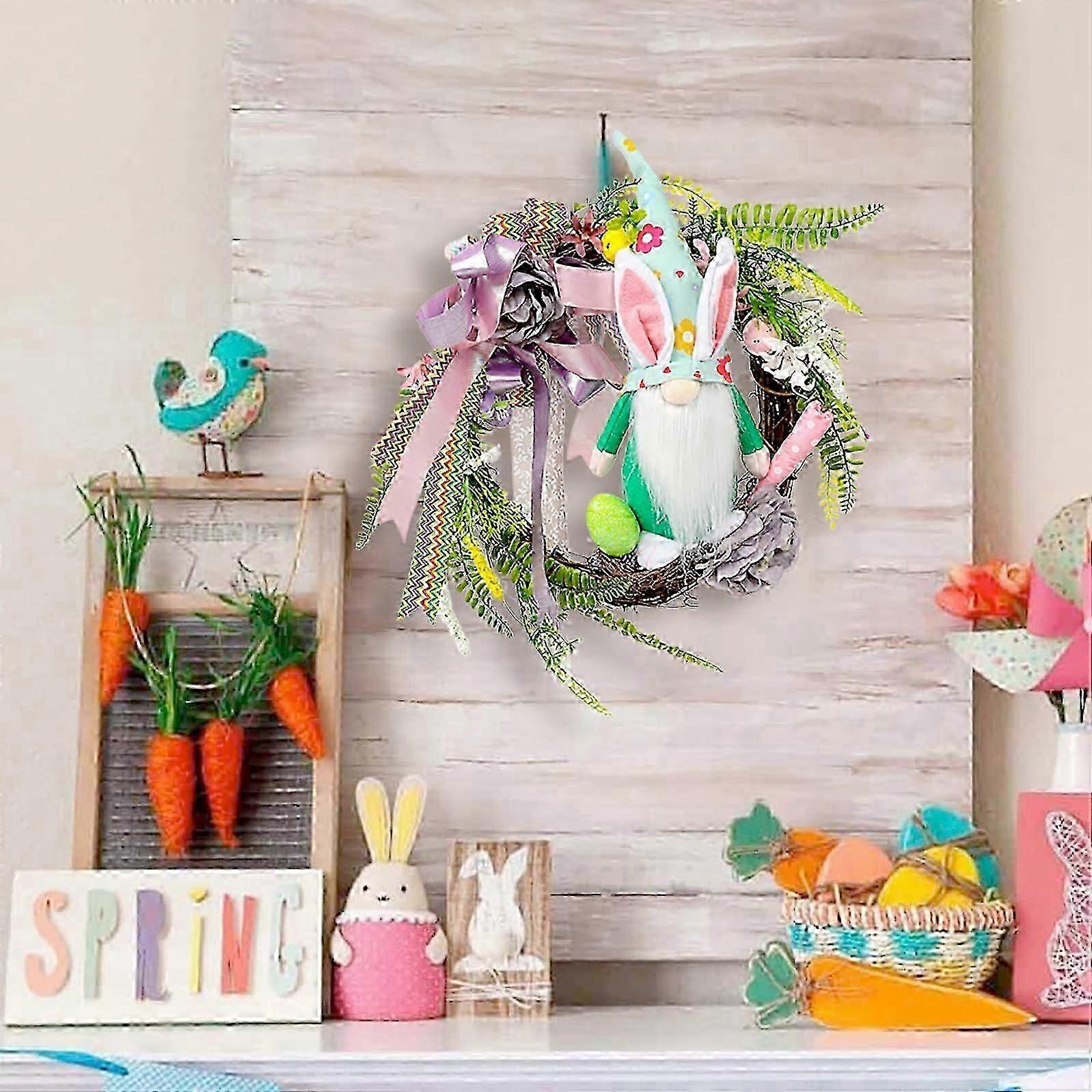 Easter Front Door Wreath - Spring Decorations for Home and Walls