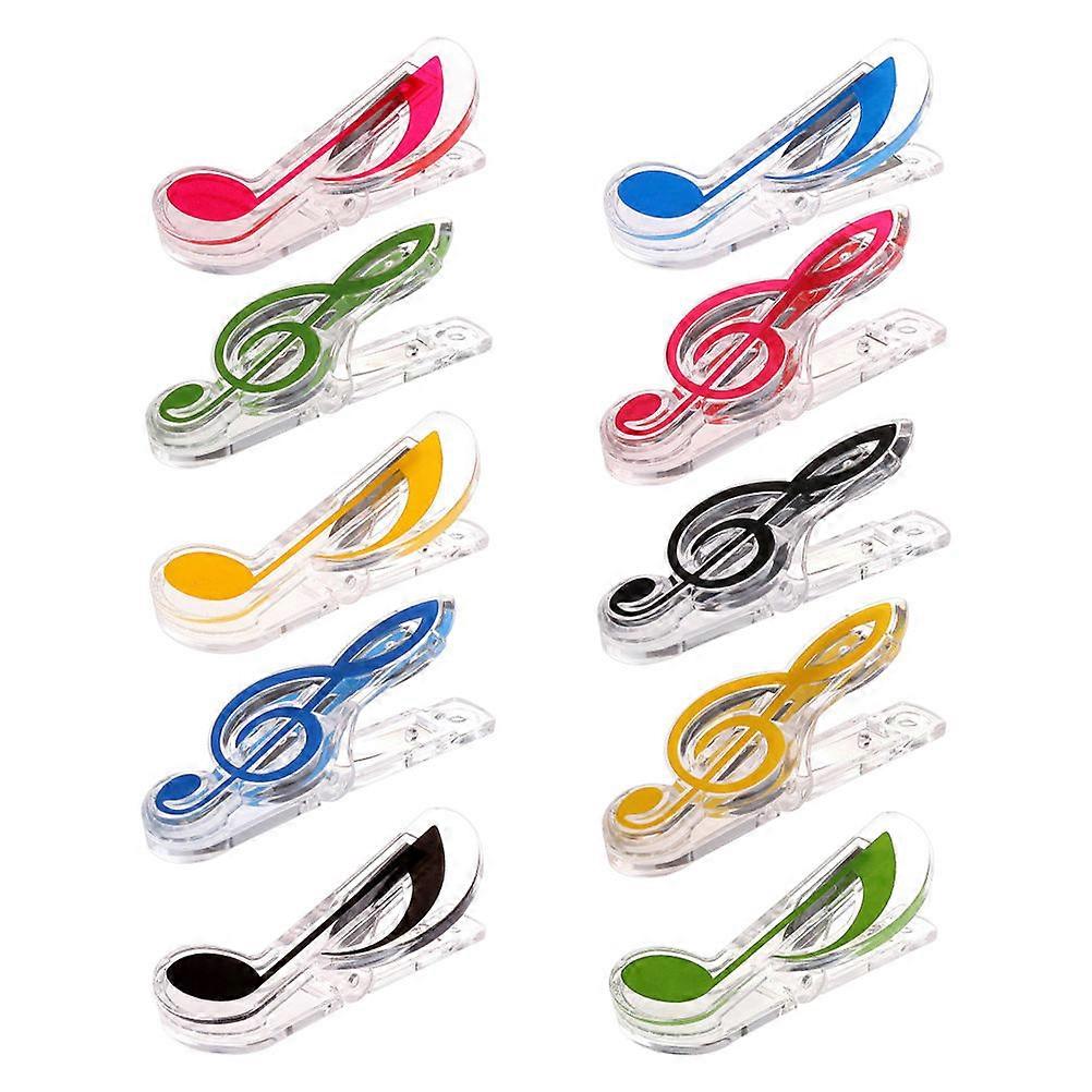 10pcs Durable Music Note Clips Lightweight Portable Holders for Music Books Various Environments