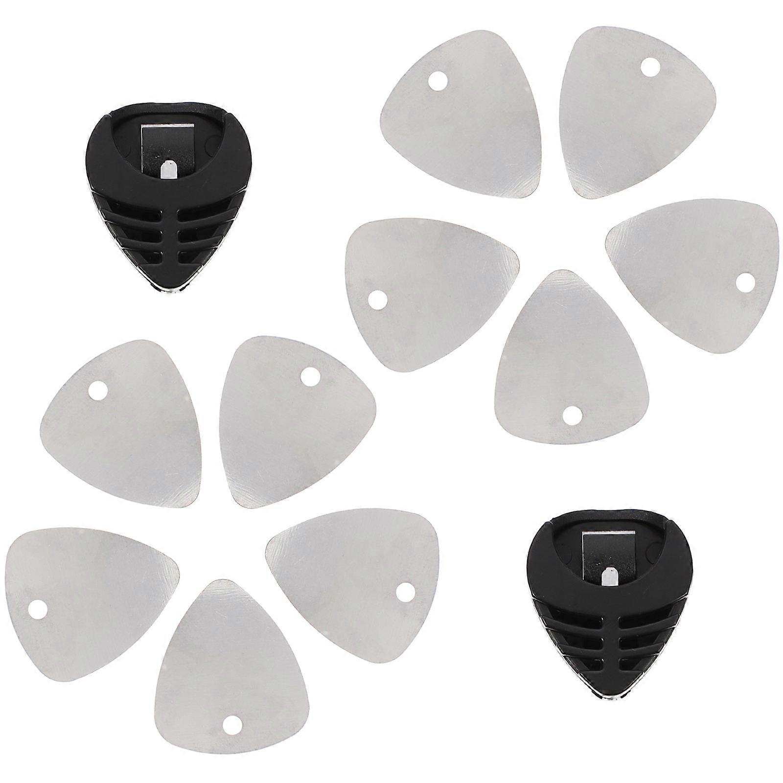 Stainless Steel Guitar Picks Set with Storage Box – Durable, Lightweight Metal Plectrums for Folk Guitar and Comfortable Strumming