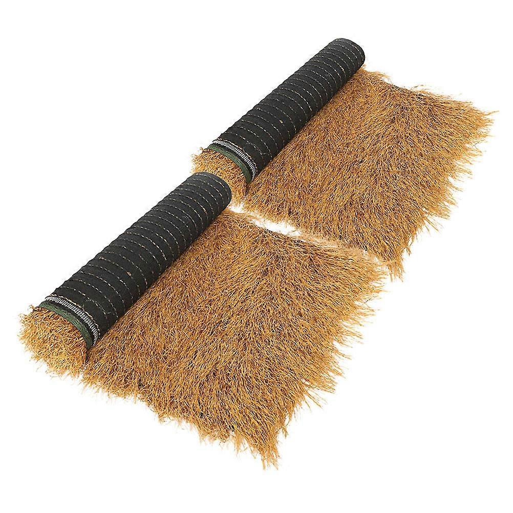 Simulated Thatch Mat For Garden And Patio Decorators In Light Brown 39.4X19.7X0.4In 2Pack