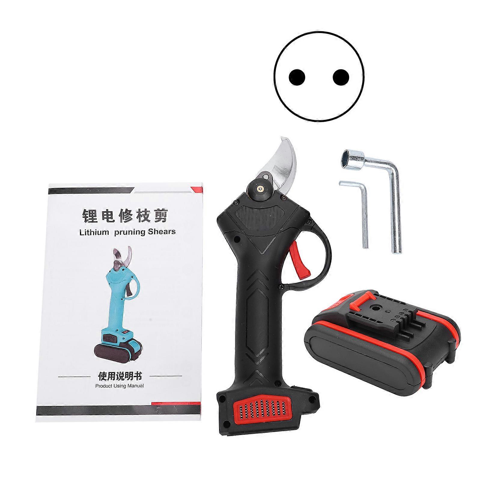 Electric Pruning Shears High Power Lithium Battery Garden Branch Cutter AC100‑240V