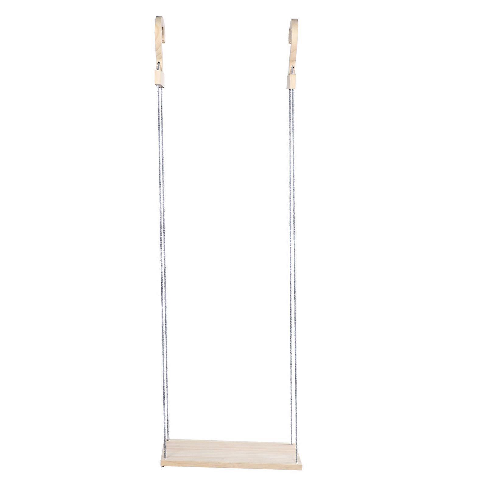 Wood Wall Hanging Shelf for Home Use Beige Creative Style Storage .5 Inches