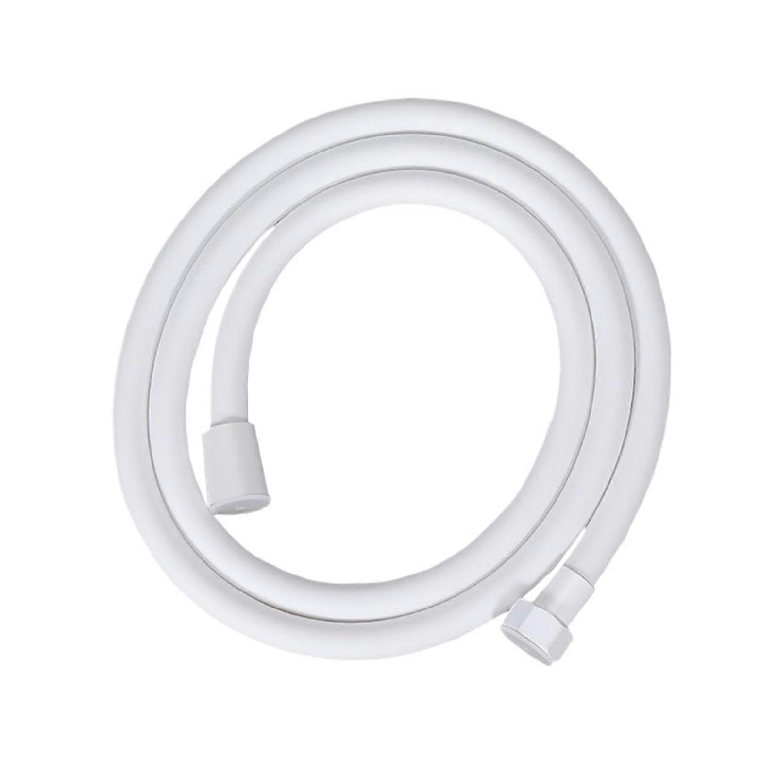PVC Shower Hose 1.5/2/3/4m Flexible Anti-Twist Extension Hose for Bathroom Faucet White 400cm