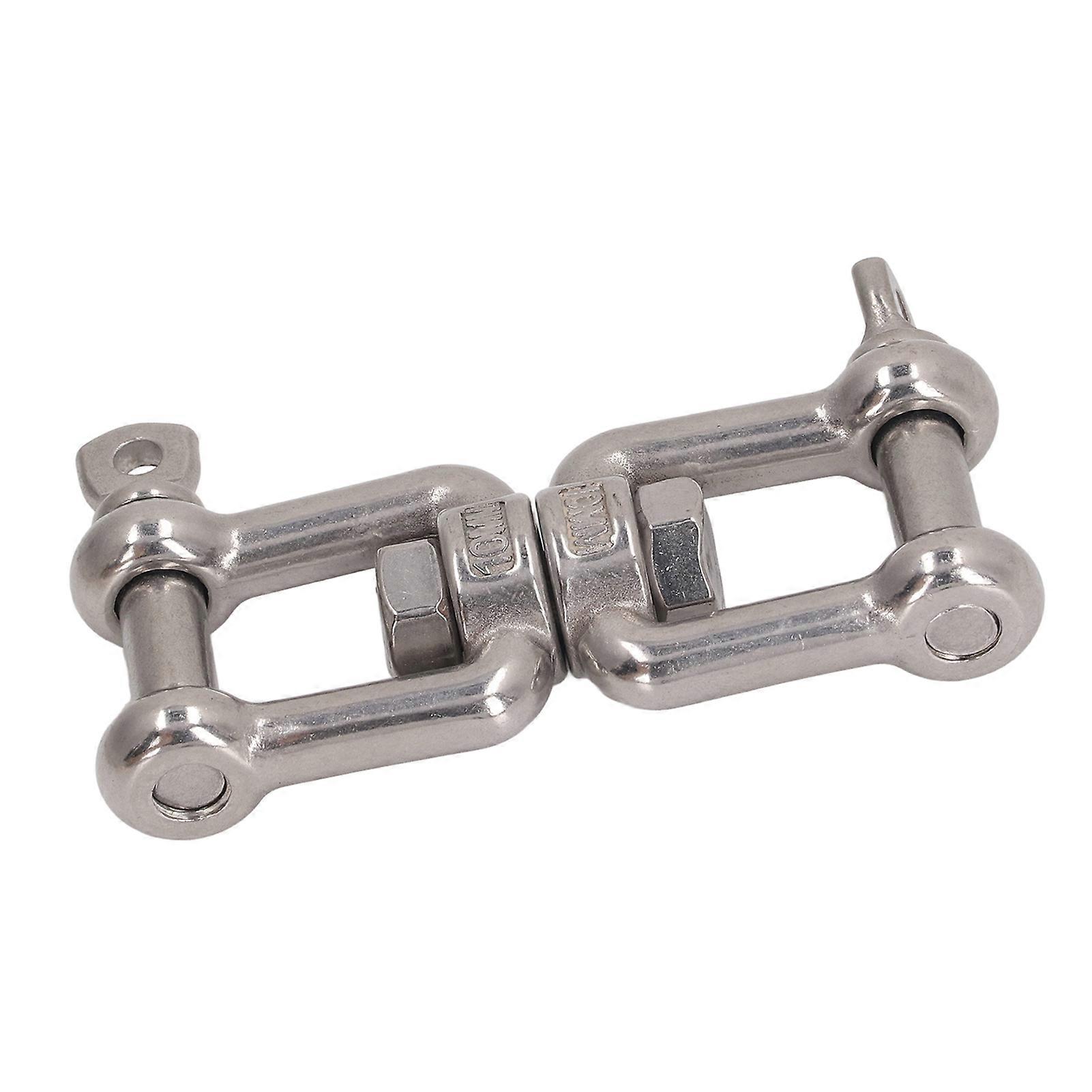 304 Stainless Steel Double Jaw Shackle Rustproof Universal Jaw Anchor Connector for Hardware Lifting Connection 10mm / 0.4in 