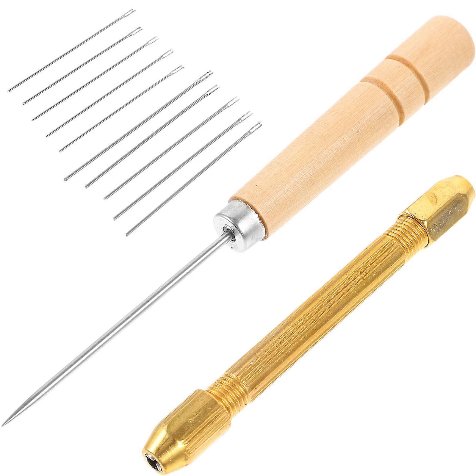 Doll Hair Rooting Holders Hair Style Design DIY Tools Assorted Color 9.00X1.00X1.00cm Wood Handle Crochet Hooks 1 Set