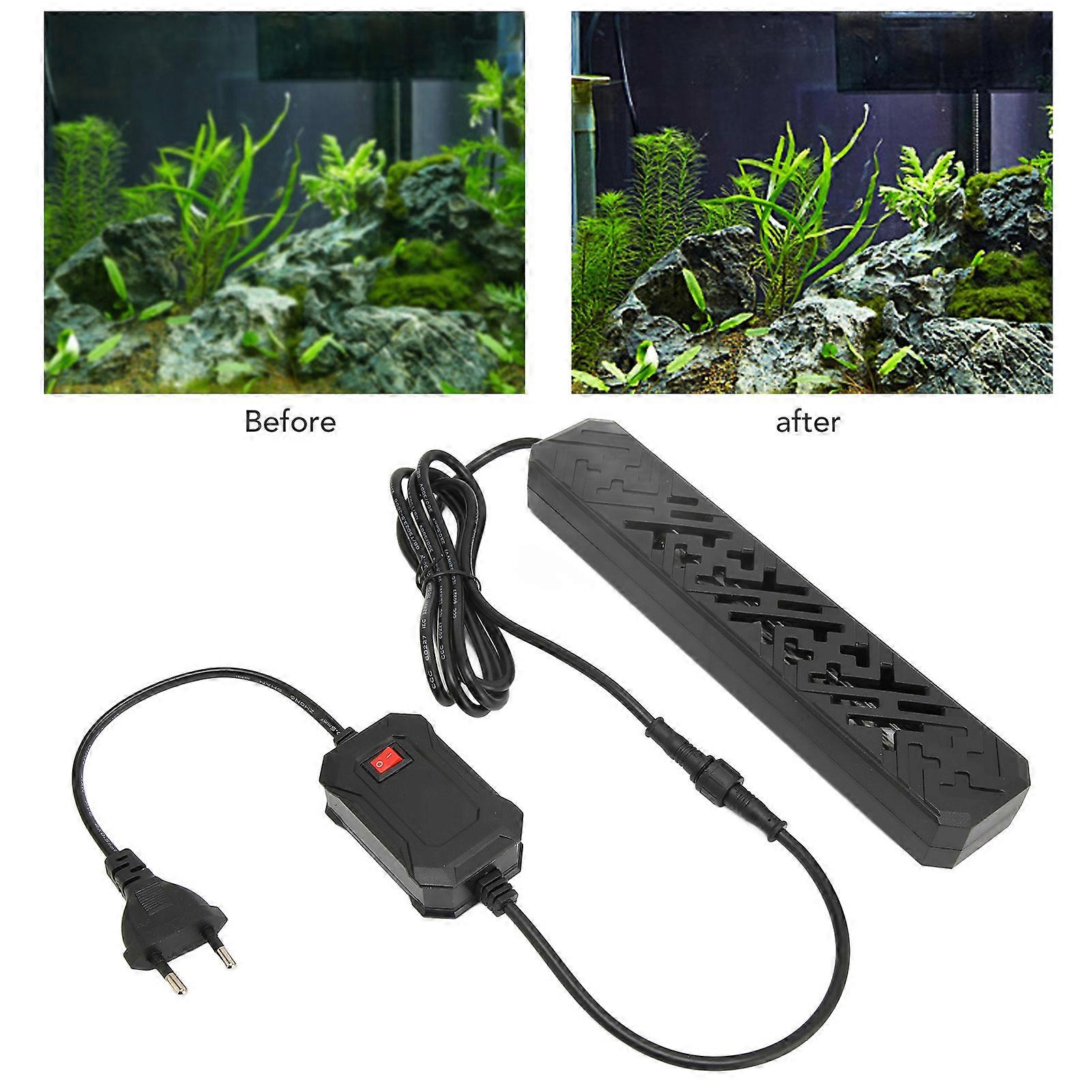 Aquarium Clean Light Submersible UVC Fish Tank Clean Lamp with Timer for Indoor