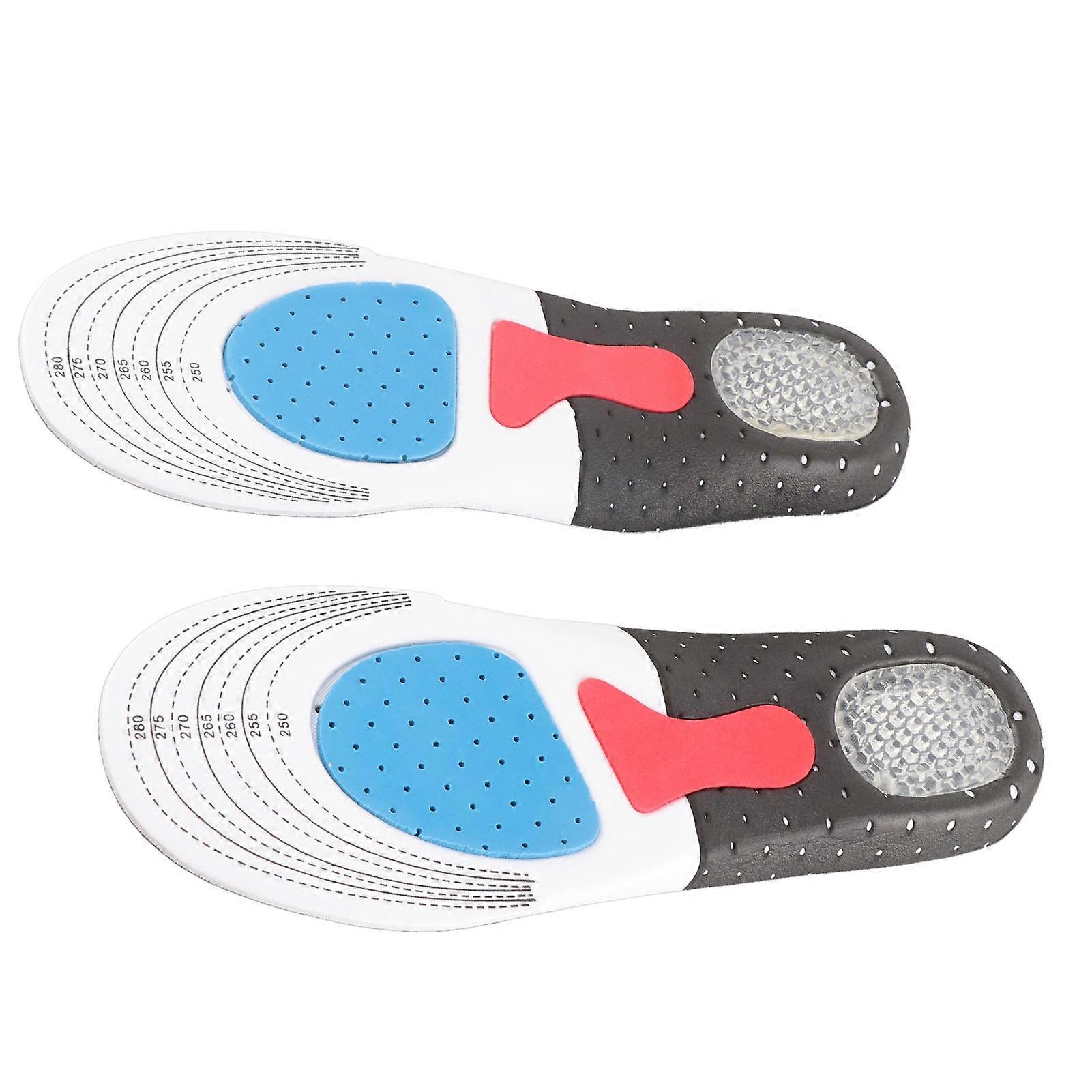 2 Pair Sports Insoles 1 Pair Shoe Insert Gel L Size Arch Support Shock Absorbing Sweat Absorption Shoes Insert Pads for Woman Man