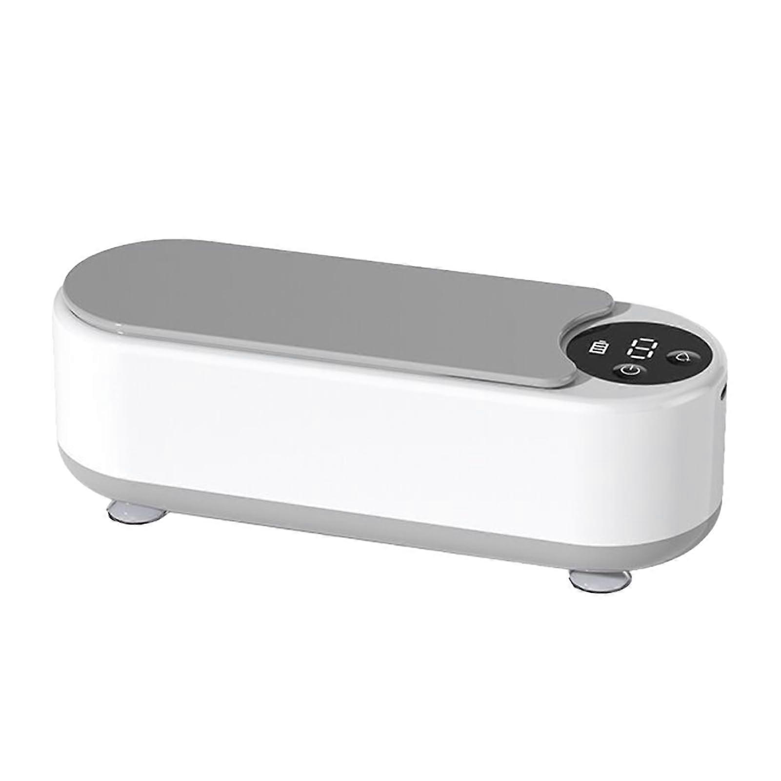 Portable Jewellery Cleaner Ultrasonic Cleaning Machine Low Noise 360 Degree for Glasses Compact Design One-Click Control White