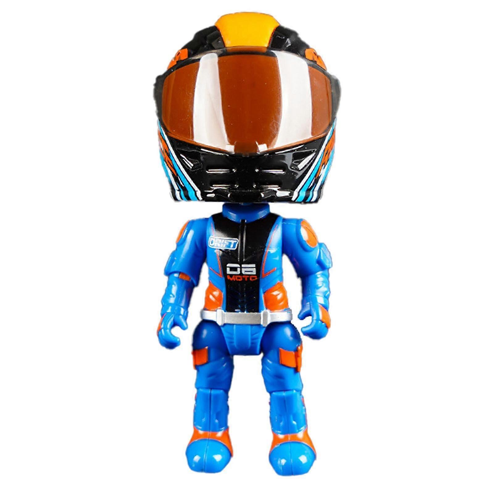 Transformable motorcycle model doll  collectible figures, desk decorations Version Blue