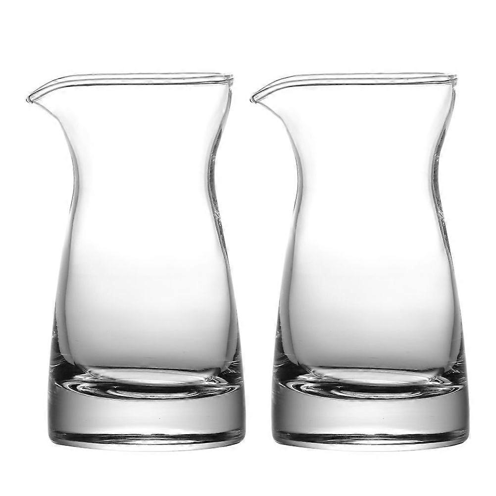 Lot de 2 pichets à lait en verre, pichet à lait, pichet à crème, pichet à sauce, pichet à verser, 80 ml
