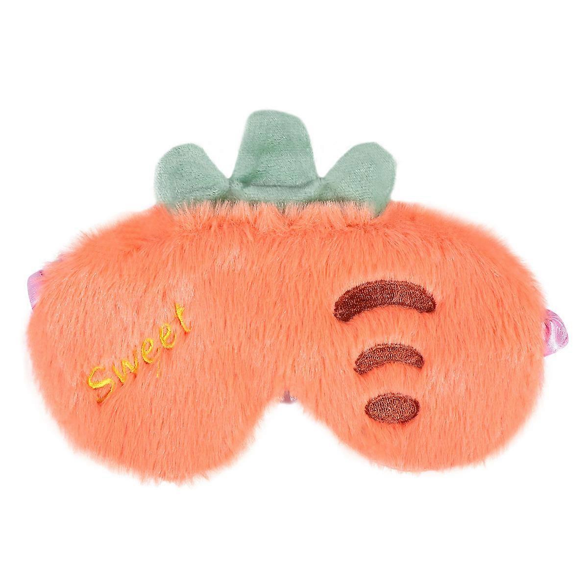 Plush Cartoon Fruit Sleep Mask – Soft Breathable Eye Cover for Comfortable Sleep, Travel & Relaxation for Family & Friends