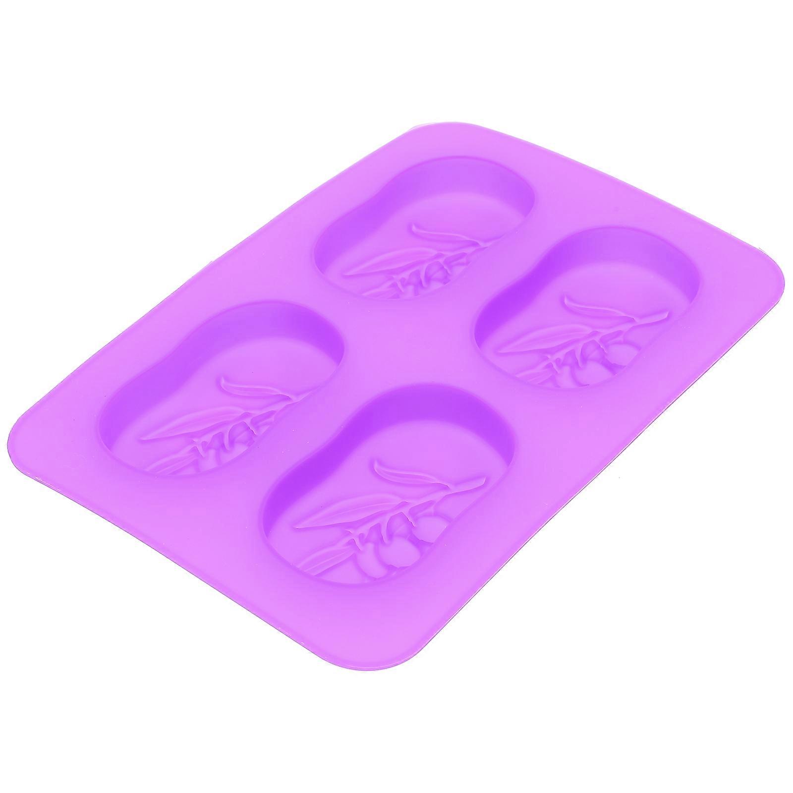 Handmade Soap Mold Diy Crafts Casting Olive Tree Shape Purple 20x15x2Cm For Diy Activities 1Pc