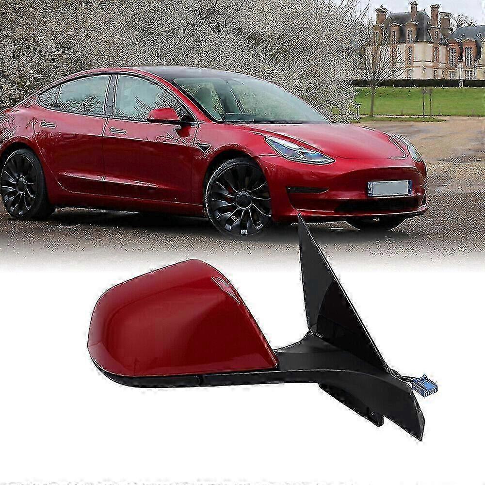 Espejo retrovisor eléctrico lateral RHS con memoria calefactada para Tesla Model 3 M3 (2021-2023) - Actualización de reemplazo premium