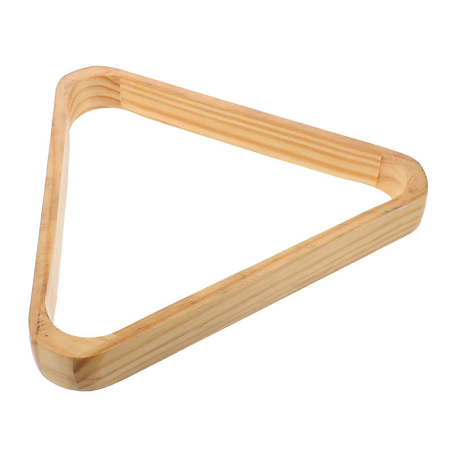 Solid Wood Triangle Ball Rack for Billiards with Precise Positioning and Light Brown .5 Inches
